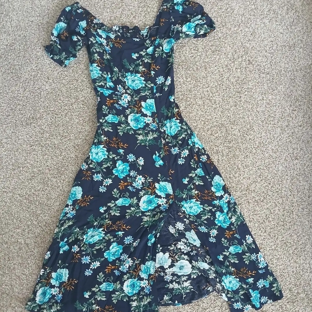 Floral Blue Dress